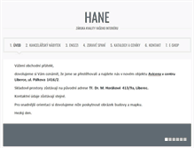 Tablet Screenshot of hane.cz